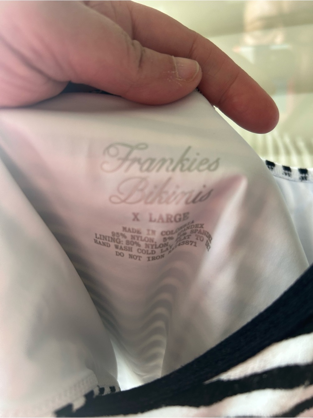 Frankie’s Bikinis Juliet Black/White Stripe Cheeky One Pc Swimsuit. Size XL - Picture 4 of 4